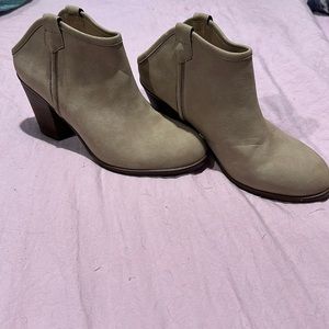 Tan backless boots